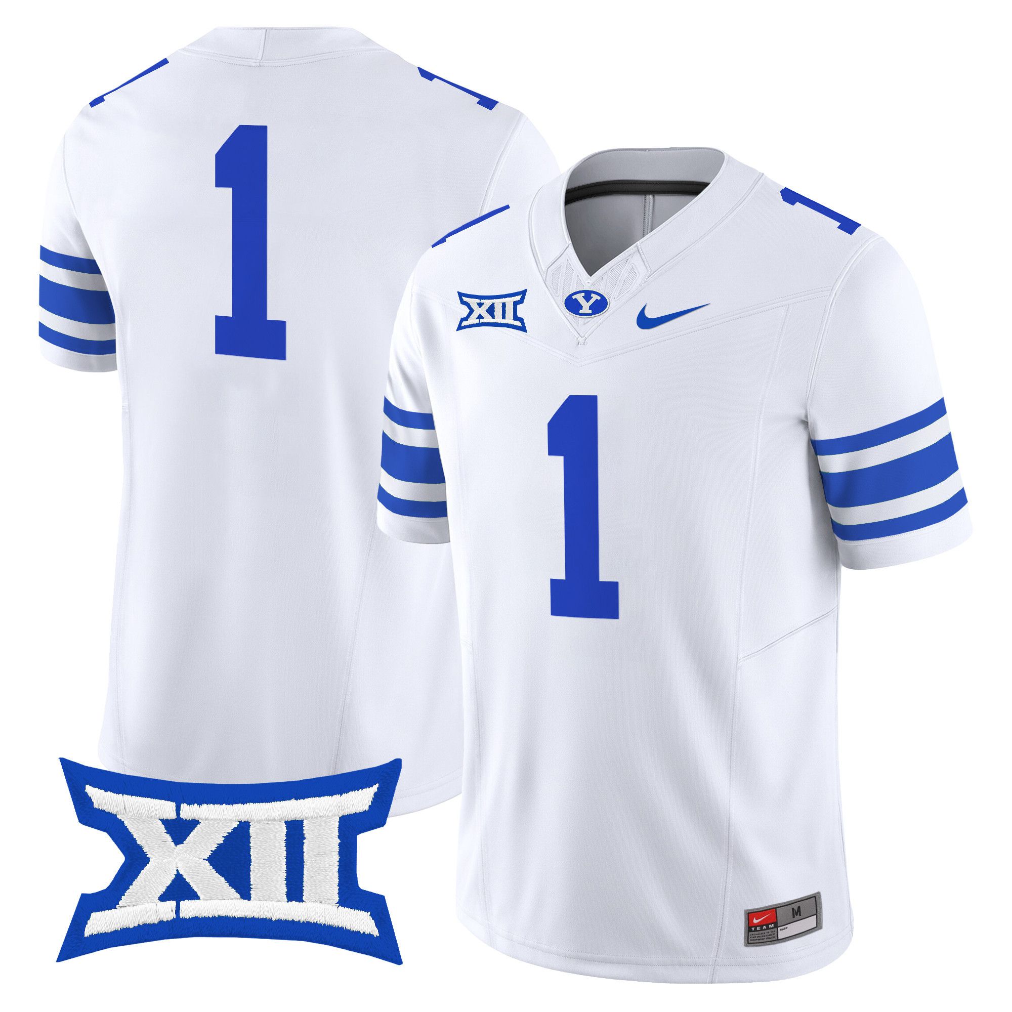 Men BYU Cougars #1 No Name White Nike 2024 Vapor Limited NCAA Jersey->more ncaa teams->NCAA Jersey